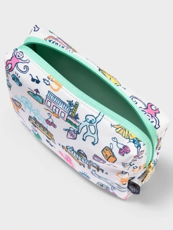 New Roller Rabbit x Target 4 Piece Pouch Set Colorful Travel Bag Organizers - Picture 8 of 9